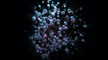 Poster - abstract motion background. 3d rendering. concept art. motion graphics 4k.