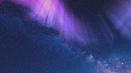 Aurora Aquarids Meteor Shower Milky Way Galaxy Time Lapse South Sky Wide Shot 02
