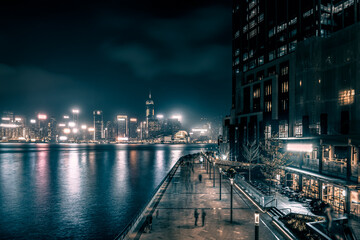 Wall Mural - Cityscape at Victoria Harbour in Hong Kong