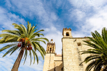 Oaxaca, Mexico, Scenic old city streets and colorful colonial buildings in historic city center.