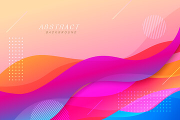 Fototapete - Abstract wavy shapes background