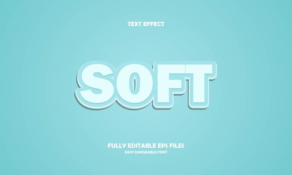 editable soft text effect