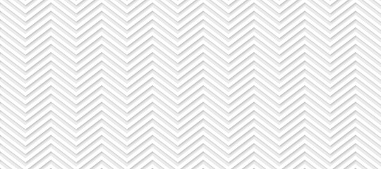 Poster - Vector seamless geometric pattern design with zig zag style. Abstract white monochrome stripe pattern design. Modern surface texture that trendy.