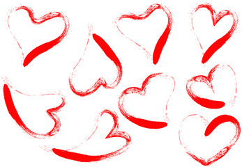 vector heart shape design set