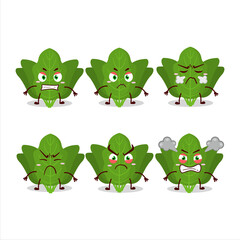 Poster - Spinach cartoon character with various angry expressions