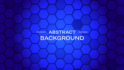 Aufkleber - Abstract blue  hexagon background . 