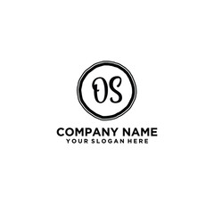 Letter OS Beautiful handwriting logo