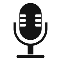 Poster - Studio microphone icon. Simple illustration of studio microphone vector icon for web design isolated on white background