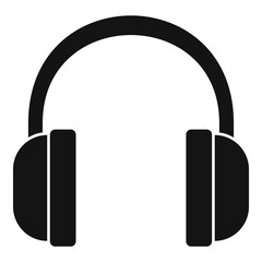 Poster - radio headphones icon. simple illustration of radio headphones vector icon for web design isolated o