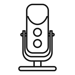 Poster - Radio microphone icon. Outline radio microphone vector icon for web design isolated on white background