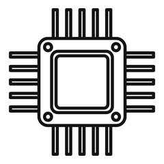 Poster - radio processor icon. outline radio processor vector icon for web design isolated on white backgroun