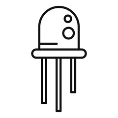 Poster - radio led light icon. outline radio led light vector icon for web design isolated on white backgroun