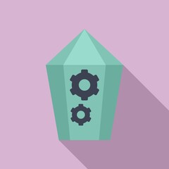 Poster - Nano crystal icon. Flat illustration of nano crystal vector icon for web design