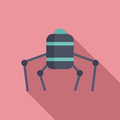 Poster - Nano future robot icon. Flat illustration of nano future robot vector icon for web design
