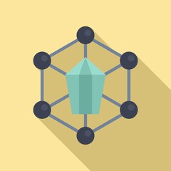 Poster - nanotechnology structure icon. flat illustration of nanotechnology structure vector icon for web des