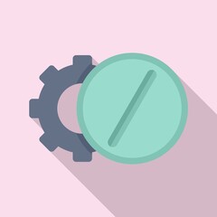 Poster - nanotechnology pills icon. flat illustration of nanotechnology pills vector icon for web design
