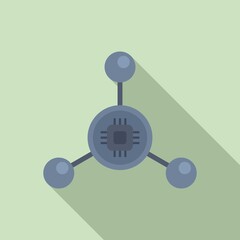 Poster - nanotechnology molecule icon. flat illustration of nanotechnology molecule vector icon for web desig