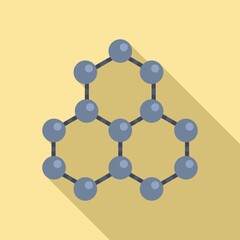 Poster - nanotechnology molecule structure icon. flat illustration of nanotechnology molecule structure vecto