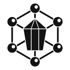 Poster - nanotechnology structure icon. simple illustration of nanotechnology structure vector icon for web d