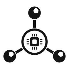 Poster - Nanotechnology molecule icon. Simple illustration of nanotechnology molecule vector icon for web design isolated on white background