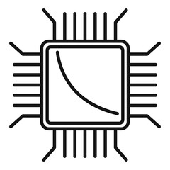 Poster - nanotechnology pc microchip icon. outline nanotechnology pc microchip vector icon for web design iso