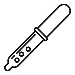 Poster - Nanotechnology pipette icon. Outline nanotechnology pipette vector icon for web design isolated on white background