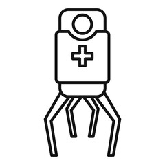 Poster - nano doctor icon. outline nano doctor vector icon for web design isolated on white background