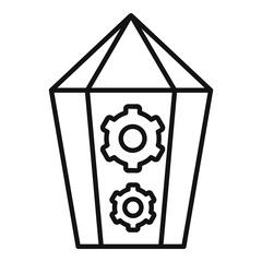 Poster - Nano crystal icon. Outline nano crystal vector icon for web design isolated on white background