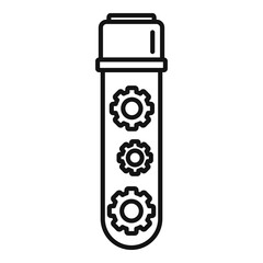 Poster - Nanotechnology test tube icon. Outline nanotechnology test tube vector icon for web design isolated on white background
