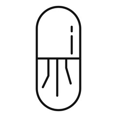 Poster - nanotechnology medical capsule icon. outline nanotechnology medical capsule vector icon for web desi