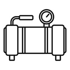 Poster - Stand air compressor icon. Outline stand air compressor vector icon for web design isolated on white background
