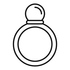 Poster - pearl ring icon. outline pearl ring vector icon for web design isolated on white background