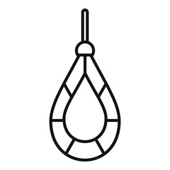 Poster - gem earring icon. outline gem earring vector icon for web design isolated on white background