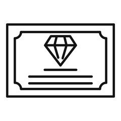 Poster - box diamond icon. outline box diamond vector icon for web design isolated on white background