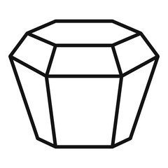 Poster - charm diamond icon. outline charm diamond vector icon for web design isolated on white background
