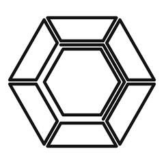 Poster - karat diamond icon. outline karat diamond vector icon for web design isolated on white background