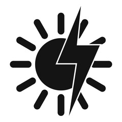Poster - Solar energy icon. Simple illustration of solar energy vector icon for web design isolated on white background
