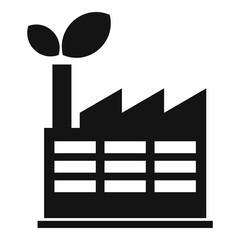 Poster - Clean energy factory icon. Simple illustration of clean energy factory vector icon for web design isolated on white background