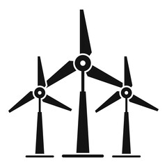 Poster - Wind power plant icon. Simple illustration of wind power plant vector icon for web design isolated on white background