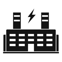 Poster - Eco energy factory icon. Simple illustration of eco energy factory vector icon for web design isolated on white background