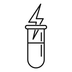 Poster - clean energy test tube icon. outline clean energy test tube vector icon for web design isolated on w