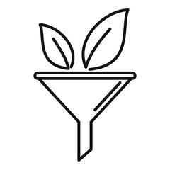 Poster - Eco funnel icon. Outline eco funnel vector icon for web design isolated on white background
