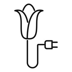Poster - clean energy plant icon. outline clean energy plant vector icon for web design isolated on white bac