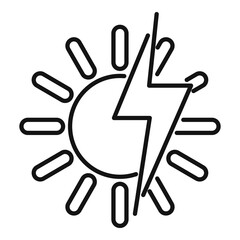 Poster - solar energy icon. outline solar energy vector icon for web design isolated on white background