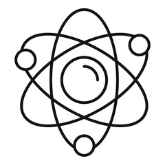 Poster - atom energy icon. outline atom energy vector icon for web design isolated on white background
