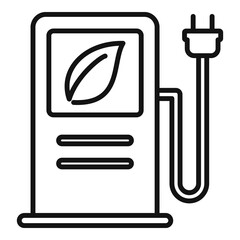 Poster - clean energy station icon. outline clean energy station vector icon for web design isolated on white