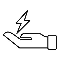 Poster - Clean energy modern icon. Outline clean energy modern vector icon for web design isolated on white background