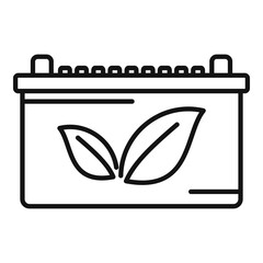 Poster - eco car battery icon. outline eco car battery vector icon for web design isolated on white backgroun
