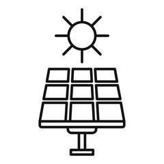 Poster - solar panel energy icon. outline solar panel energy vector icon for web design isolated on white bac