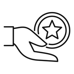 Poster - after sales service icon. outline after sales service vector icon for web design isolated on white b